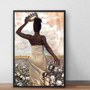 Canvas Wall Art Home Decor Black Girl Magic African American Black Queen Black Woman CA297