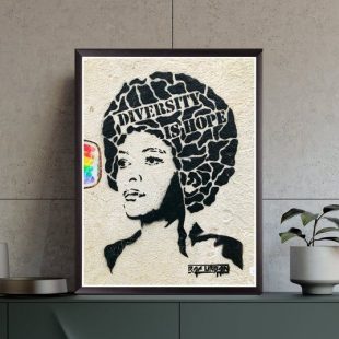 Canvas Wall Art Home Decor Afro Street Art Print Black Woman Black Queen Shepard Fairey Black Womans CA296