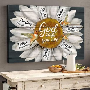 Canvas Wall Art Home Decor God Says You Are CA305